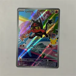 Pokemon Litten ME: Mega Evolution Promo Holo 70 HP Basic Fire Fang 20 - Image 1