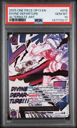2025 ONE PIECE OP13-CARRYING ON HIS WILL ALTERNATE ART DIVINE DEPARTURE PSA 10 - Image 1