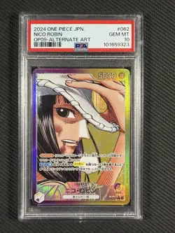 One Piece PSA 10 GEM MT Japanese Nico Robin Alt Art Leader 2024 Rare OP09-062 - Image 1