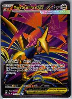 Mega Skarmory ex 106/088 ME03: Perfect Order - Pokemon Card - NM - Image 1