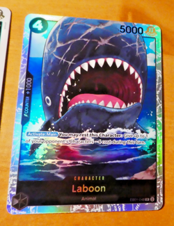 ONE PIECE ENGLISH CARD RARE HOLO GAME CARTE Laboon EB01-048 SR EN JCC MINT - Image 1