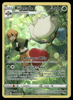 Pokemon Cards Roserade TG02/TG30 Lost Origin Trainer Gallery Holo NM *1 - Image 1