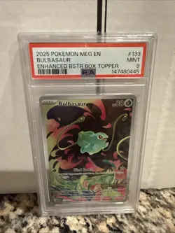Bulbasaur 133/132 Me01: Mega Evolution Holo PSA 9 Mint Pokemon Card - Image 1