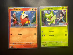 Pokemon Horizons Stamped Promo Set Fuecoco 192 /Sprigatito 191 Surging Sparks - Image 1
