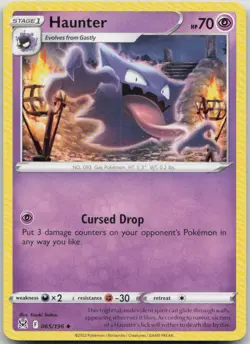 Haunter 065/196 Uncommon Lost Origin Pokemon Near Mint - Image 1