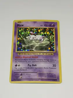 Pokemon Mew 53/108 Evolutions Holo Rare Basic 40 HP English TCG Card 2016 NM - Image 1