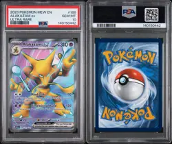 2023 Pokemon MEW En Alakazam Ex Ultra Rare #188 PSA 10 - Gem Mint - Image 3