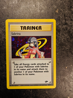 Pokemon TCG Sabrina Trainer Holo Card 20/132 Gym Challenge - Image 2
