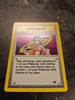 Pokemon TCG Sabrina Trainer Holo Card 20/132 Gym Challenge - Image 3