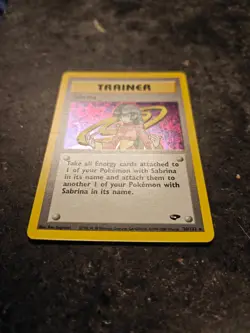 Pokemon TCG Sabrina Trainer Holo Card 20/132 Gym Challenge - Image 4