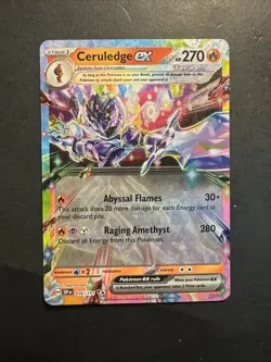 2023 Pokemon Scarlet Violet Surging Sparks Ceruledge Ex 36 /191 Art Holo Foil - Image 1