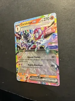 2023 Pokemon Scarlet Violet Surging Sparks Ceruledge Ex 36 /191 Art Holo Foil - Image 3
