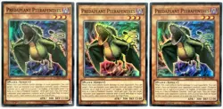 3 x FUEN-EN003 Predaplant Pterapenthes - Super Rare 1st Edition Near Mint YuGiOh - Image 1
