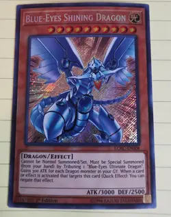 Yugioh - Blue-Eyes Shining Dragon - LCKC-EN008 - LP/NM Secret Rare Unlimited - Image 1