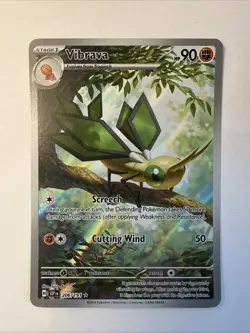Vibrava 206/191 Illustration Rare 2024 Pokemon Surging Sparks Full Art Card NM - Image 1