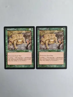 Bloated Toad x2 MTG Urza's Legacy (1999) Uncommon Green Creature NM - Image 1