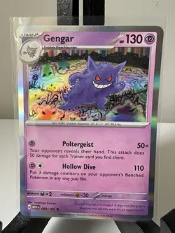 Pokemon TCG Gengar-Scarlet & Violet -94/165-Holo Rare-LP - Image 1