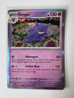 Pokemon TCG Gengar-Scarlet & Violet -94/165-Holo Rare-LP - Image 2