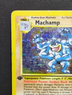 Pokemon TCG - Machamp 8/102 Holo Rare Base Set 1st Edition - WOTC Vintage HP - Image 2