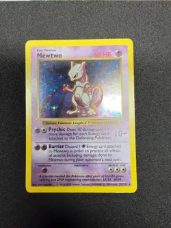 Mewtwo 010/102 Base Set (Shadowless) Holo Pokemon TCG WOTC Vintage - Image 2