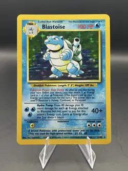 Blastoise 2/102 Base Set Holo Rare 1999 WOTC Pokemon Card NM Unlimited - Image 2
