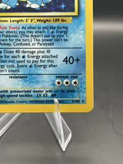 Blastoise 2/102 Base Set Holo Rare 1999 WOTC Pokemon Card NM Unlimited - Image 3