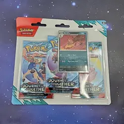 Pokemon TCG SV09 Journey Together 3-Pack Blisters X2 Yanmega & Scrafty Promo - Image 3