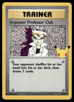 IMPOSTER PROFESSOR OAK - 73/102 Celebrations: Classic Collection Pokemon NM - Image 1