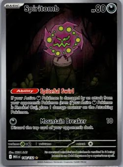 Spiritomb 148/132 Illustration Rare Mega Evolution Pokemon Holo Near Mint - Image 1