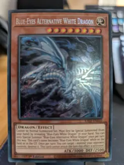 YuGiOh! Blue-Eyes Alternative White Dragon RA02-EN010 Secret Rare 1st Ed - Image 1