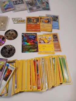 Pokemon Tcg 550+ Card Lot 23k Gold , Fan Art Holos Ultra Rare Chips Book Toppers - Image 3