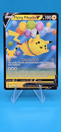 Pokemon 2021 Flying Pikachu VMAX Full Art Celebrations Card 006/025 NM B6 - Image 1