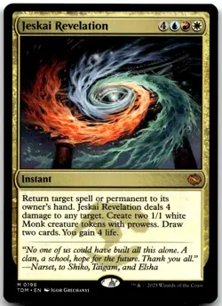 MTG Jeskai Revelation Tarkir: Dragonstorm TDM #196 mythic NM $ LOOK $ - Image 1
