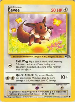 Eevee – Pokemon TCG Jungle 51/64 Common NM - Image 1