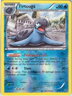 Tirtouga – Pokemon TCG Plasma Blast 27/101 Reverse Holo Common HP - Image 1
