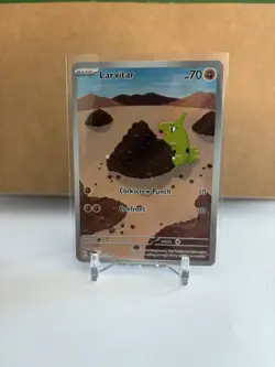 Larvitar 203/197 Pokemon Obsidian Flames Illustration Rare Full Art Holo NM - Image 1