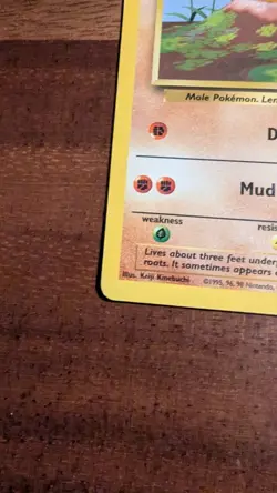Pokemon TCG - Diglett (47/102) - Base Set - Fight Symbol Error/Misprint - NM - Image 4