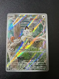 Pokemon TCG Phantasmal Flames Meowth Very OC. Almost Miscut - Image 1