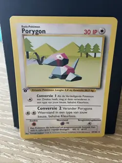 Porygon 39/102 1st Edition Base Set NM DUTCH Pokemon Free Ship - Image 1