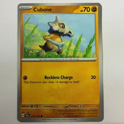 Cubone 72/142 Common Stellar Crown Pokemon Near Mint - Image 1