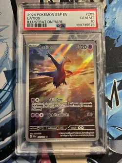 Pokemon TCG Latios Illustration Rare Surging Sparks 203/191 PSA 10 - Image 1