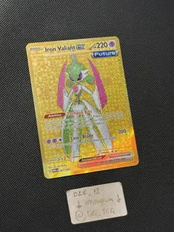 Pokemon Paradox Rift - Iron Valiant Ex - 261/196 - GOLD Full Art Rare - M/NM - Image 3