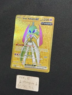 Pokemon Paradox Rift - Iron Valiant Ex - 261/196 - GOLD Full Art Rare - M/NM - Image 4