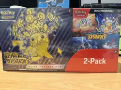 Pokemon Surging Sparks ETB Elite Trainer Box + Booster Bundle Costco Center Mint - Image 1