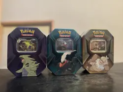Tyranitar Slaking Darkrai Pokemon Tins Lot of 3 Sealed tins set - Image 1