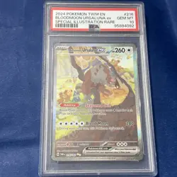 2024 POKEMON TWM EN-TWILIGHT MASQUERADE #216 BLOODMOON URSALUNA EX PSA 10 - Image 1