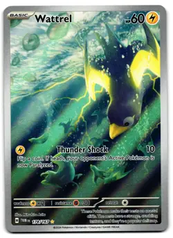 Wattrel 178/167 - 🌊 Twilight Masquerade Illustration Rare Pokemon TCG 🖤 - M/LP - Image 1