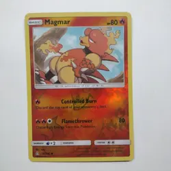 Pokemon - Magmar - 18/156 - Common - Reverse Holo - Sun and Moon Ultra Prism NM - Image 1