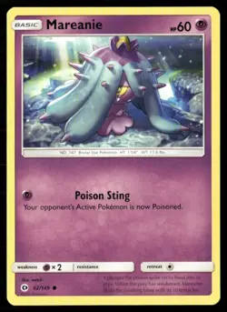 2017 Sun & Moon Mareanie Basic/Common #62 - Image 1