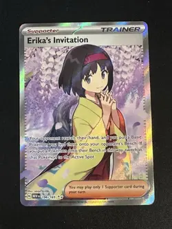 Erika's Invitation 196/165 Pokemon 151 Full Art Ultra Rare Holo NM - Image 1